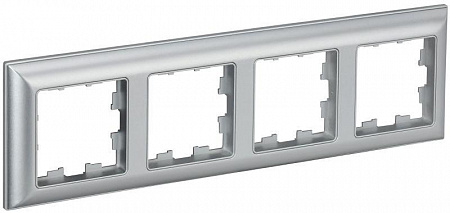 Рамка 4-м BRITE РУ-4-Бр алюм./алюм. IEK BR-M42-12-K47 рамка 4-м brite ру-4-бр алюм./алюм. iek br-m42-12-k47 с доставкой по МСК