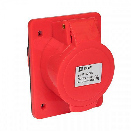 Розетка скрыт. уст. 32А 380В 3P+РЕ+N IP44 (425) EKF ps-425-32-380 розетка скрыт. уст. 32а 380в 3p+ре+n ip44 (425) ekf ps-425-32-380 с доставкой по МСК