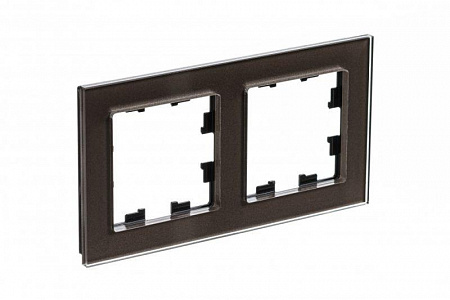 Рамка 2-м AtlasDesign Nature стекло мокко SE ATN320602 рамка 2-м atlasdesign nature стекло мокко se atn320602 с доставкой по МСК